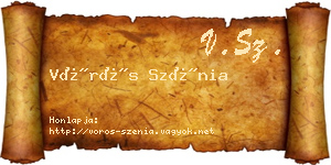 Vörös Szénia névjegykártya